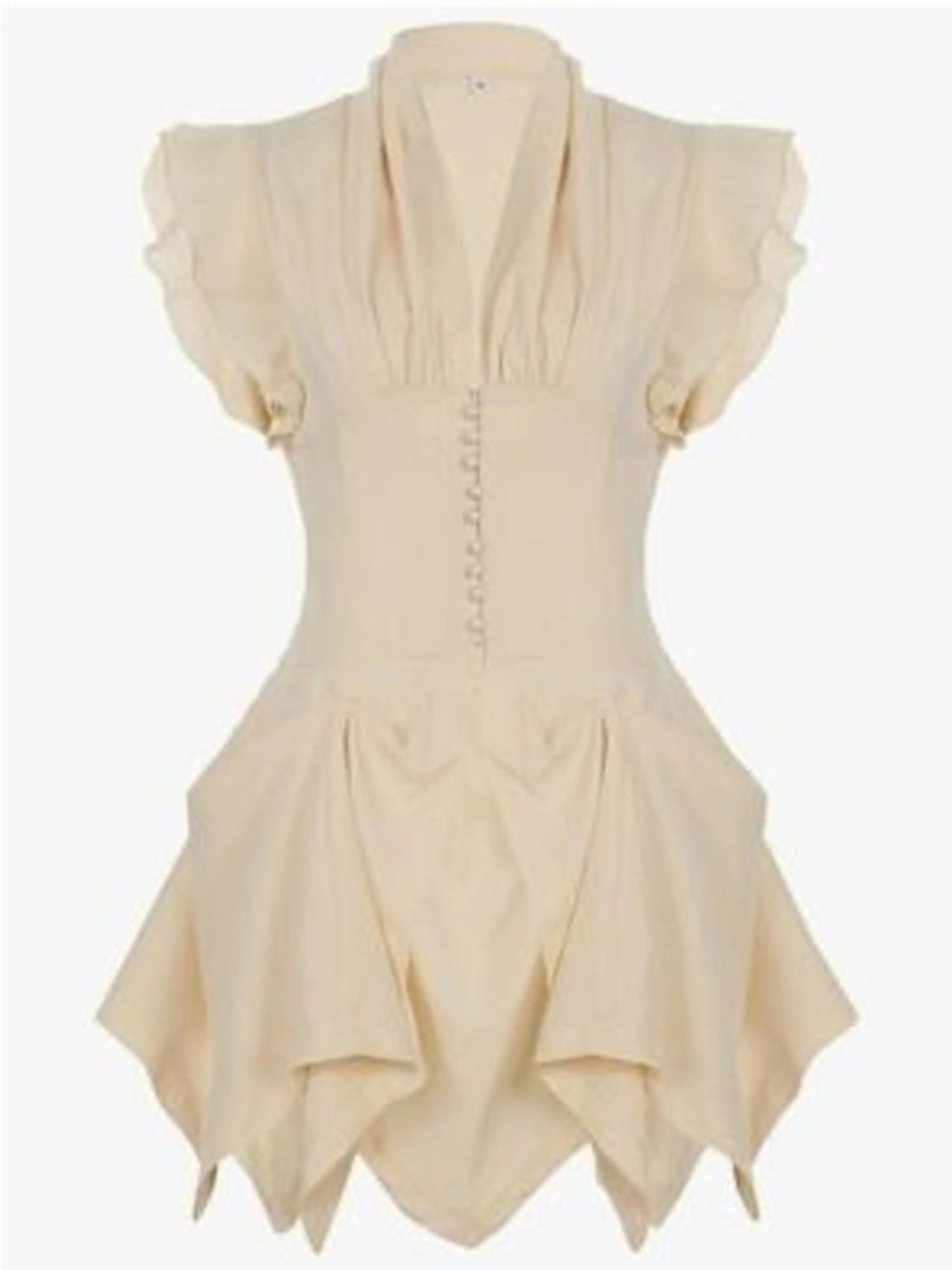 Micas ruffle shirt mini dress L MC5-2